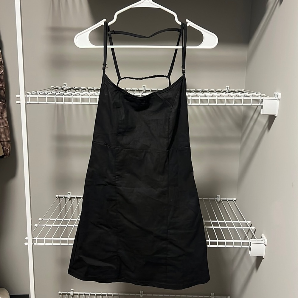 NWT * L.A. HEARTS Black Cage Back Dress Size Small